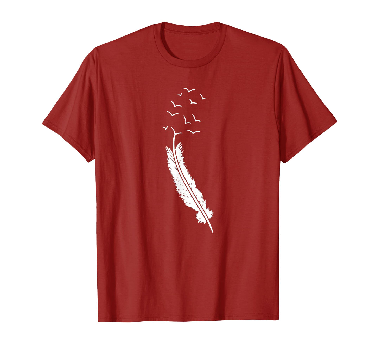 Flying Birds Flock Feather Cool Minimal Art Artists Gift T-Shirt