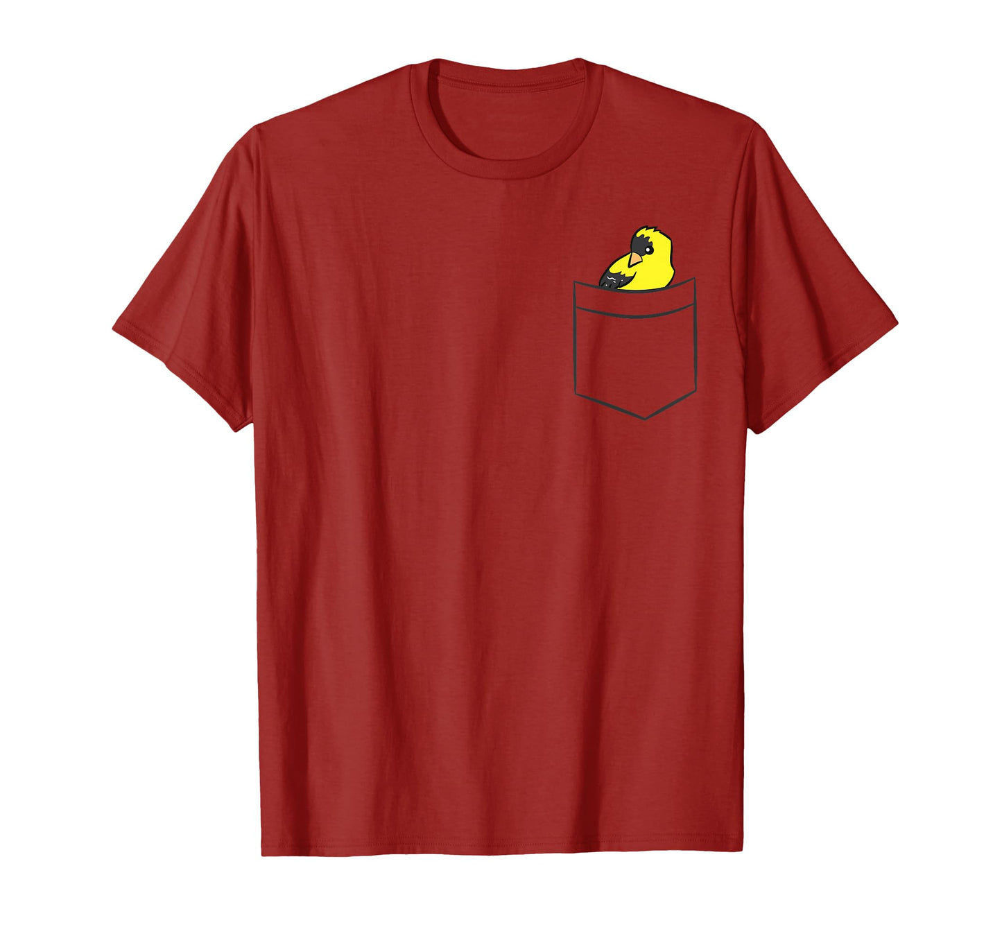 Goldfinch Bird In A Pocket T-Shirt