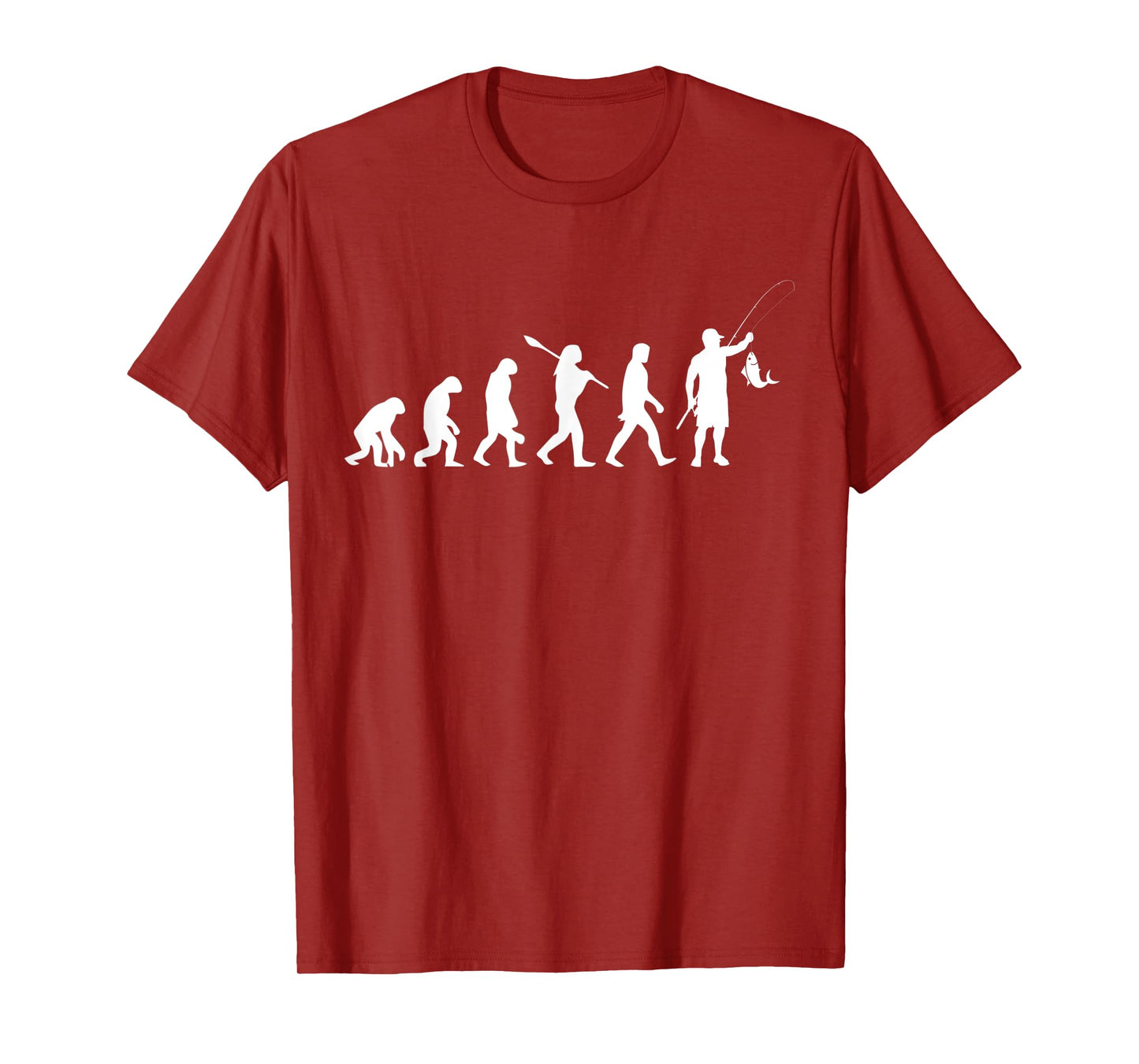 FUNNY FISHING SHIRT. FROM MONKEY TO CAVEMAN TO FISHERMAN. T-Shirt