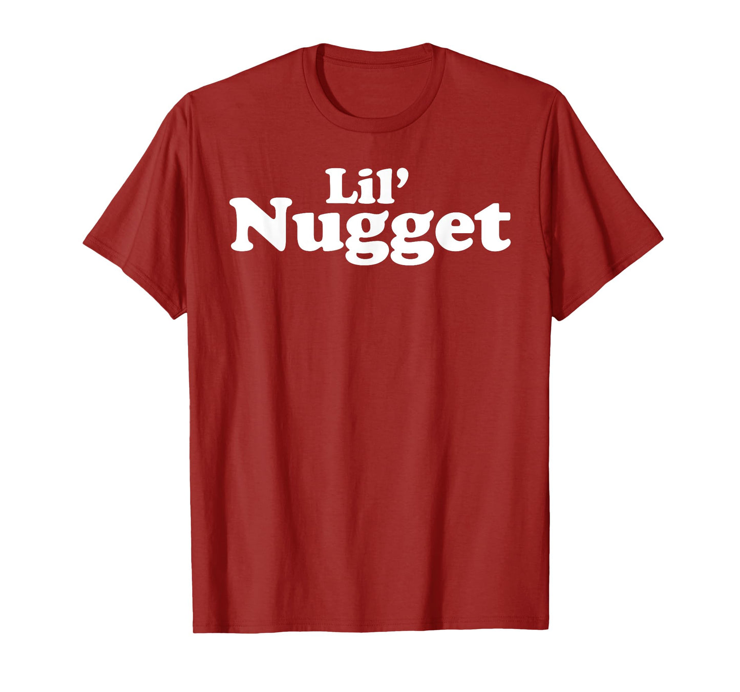 Miftees Chicken Nugget Tees Lil' Nugget T-Shirt Black Unisex-Adults Small Classic Fit Letter Print