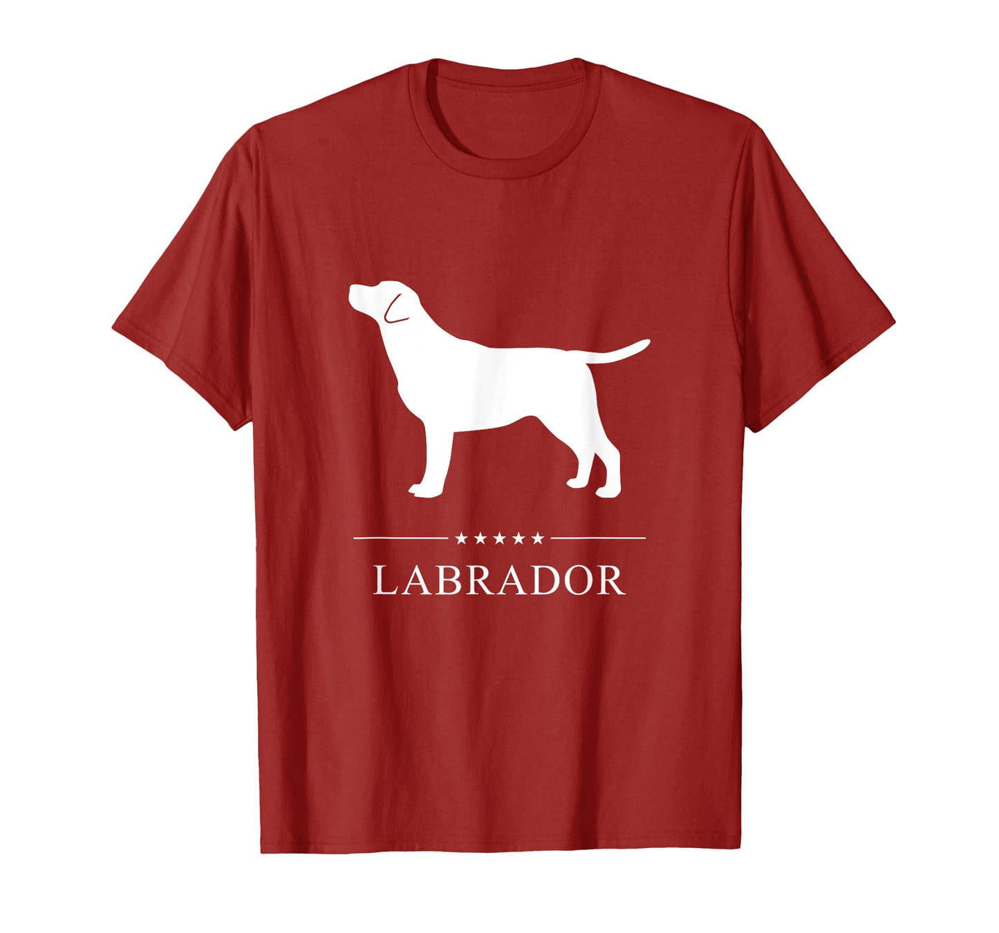Labrador Dog White Silhouette T-Shirt