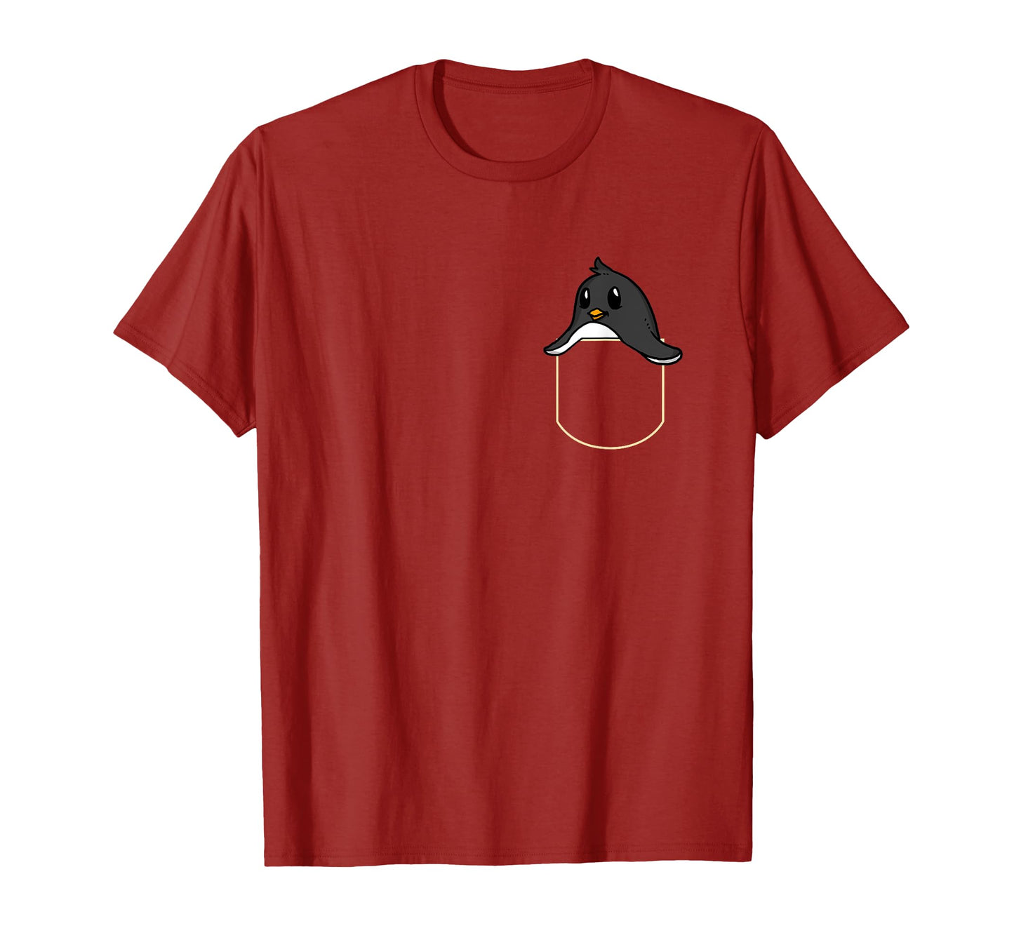 Witzige Pinguin Geschenkidee Funny Penguin In The Chest Pocket Gift Penguin Pocket T-Shirt