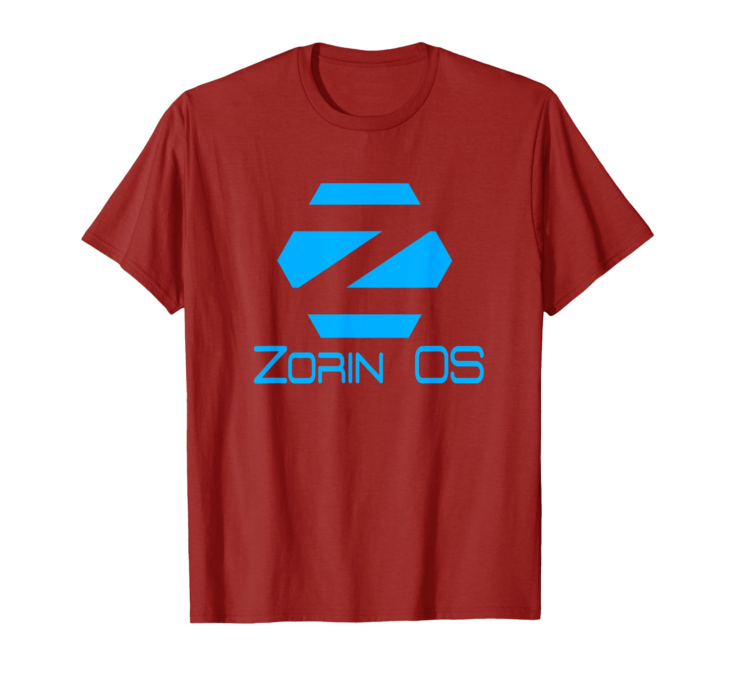 Linux Zorin OS tee with Blue Tagline and Logo Open Source Os T-Shirt