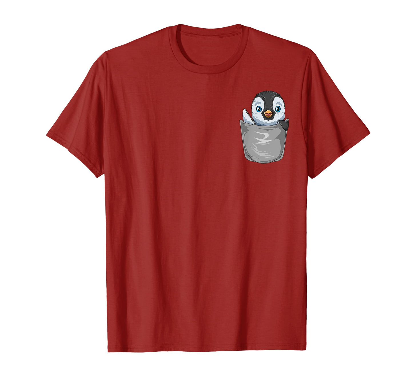 Pocket Penguin Peeking Out Funny Penguin T-Shirt