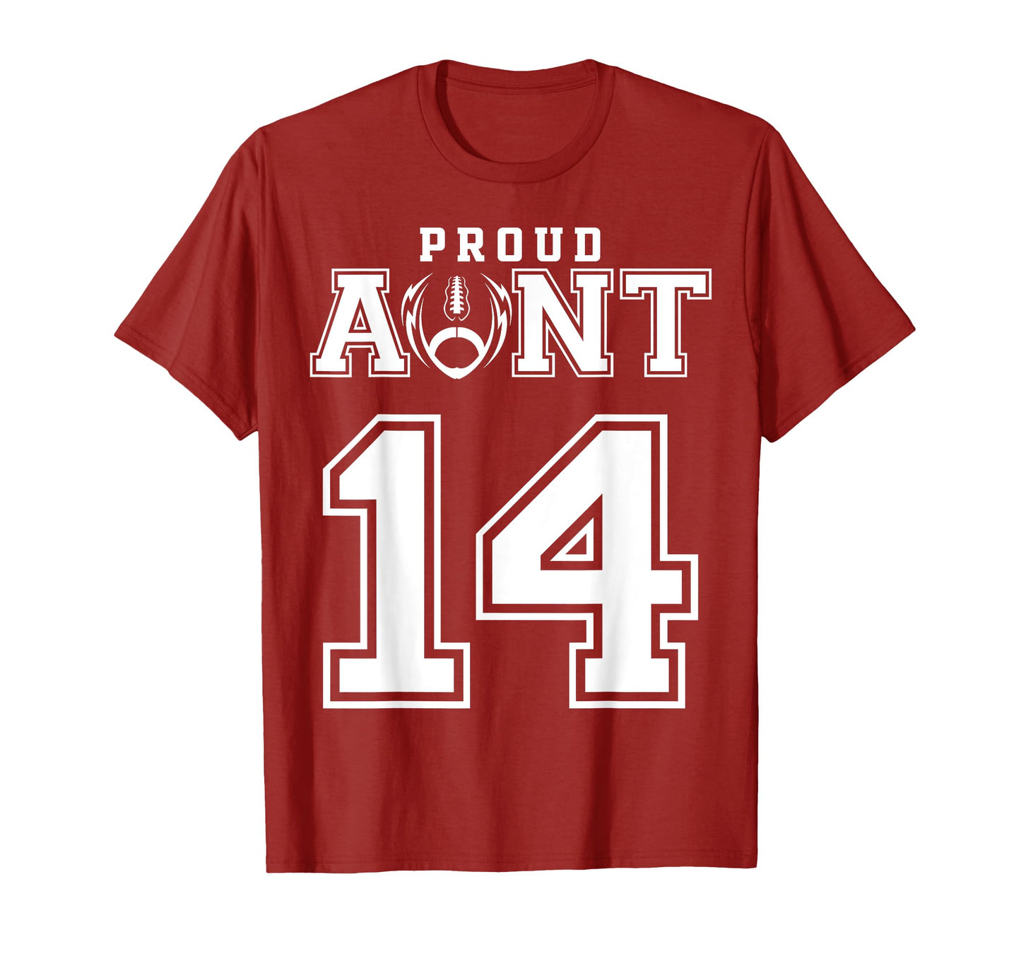 Custom Proud Football Aunt Number 14 Personalized For Women T-Shirt