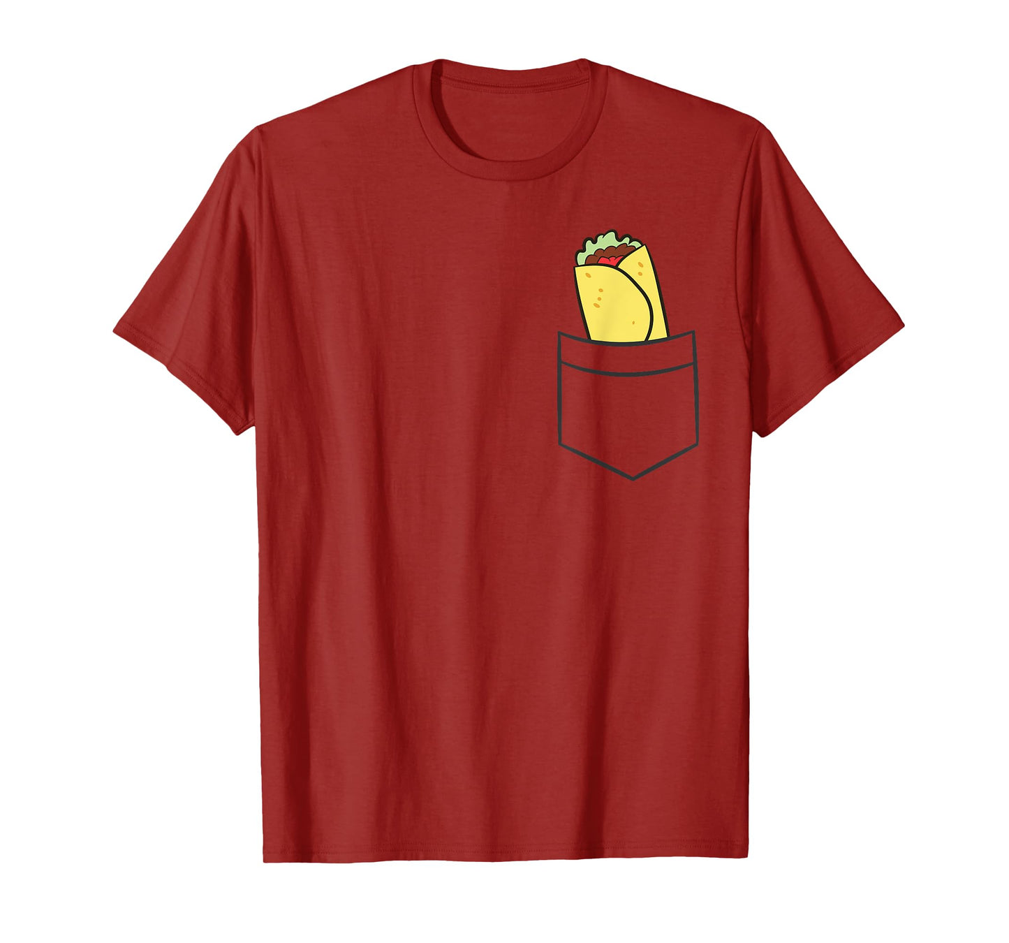 Tortilla Burrito In The Pocket Mexican Food Burrito Wrap T-Shirt