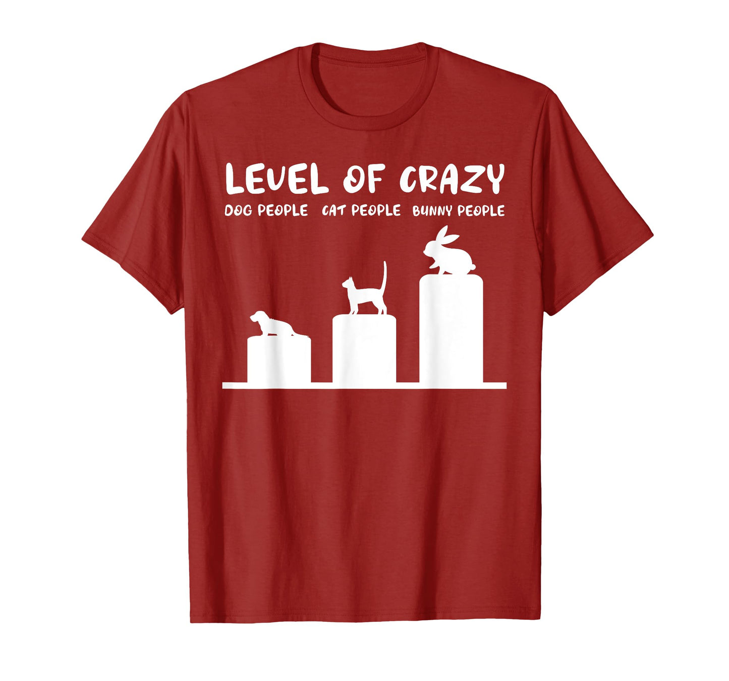 Level Of Crazy Bunny Funny Rabbit T-Shirt