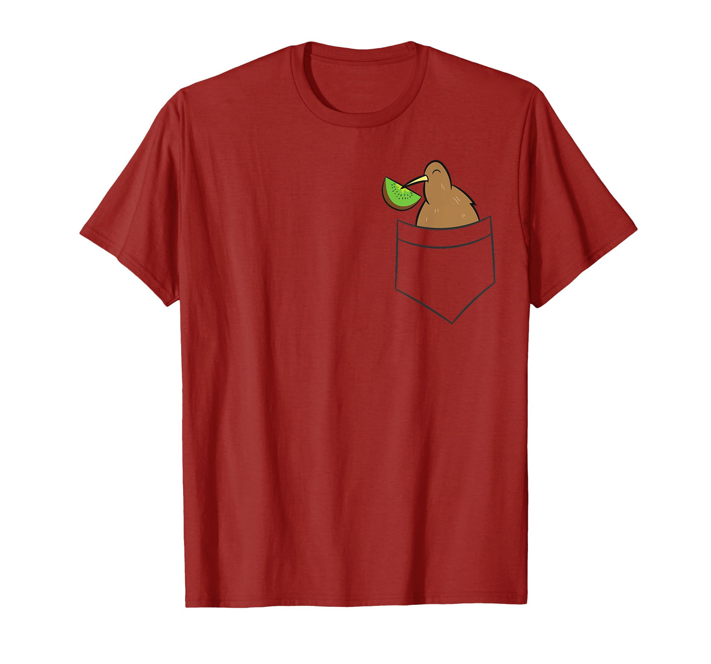 Kiwi In a Pocket Cute Pocket Kiwi T-Shirt