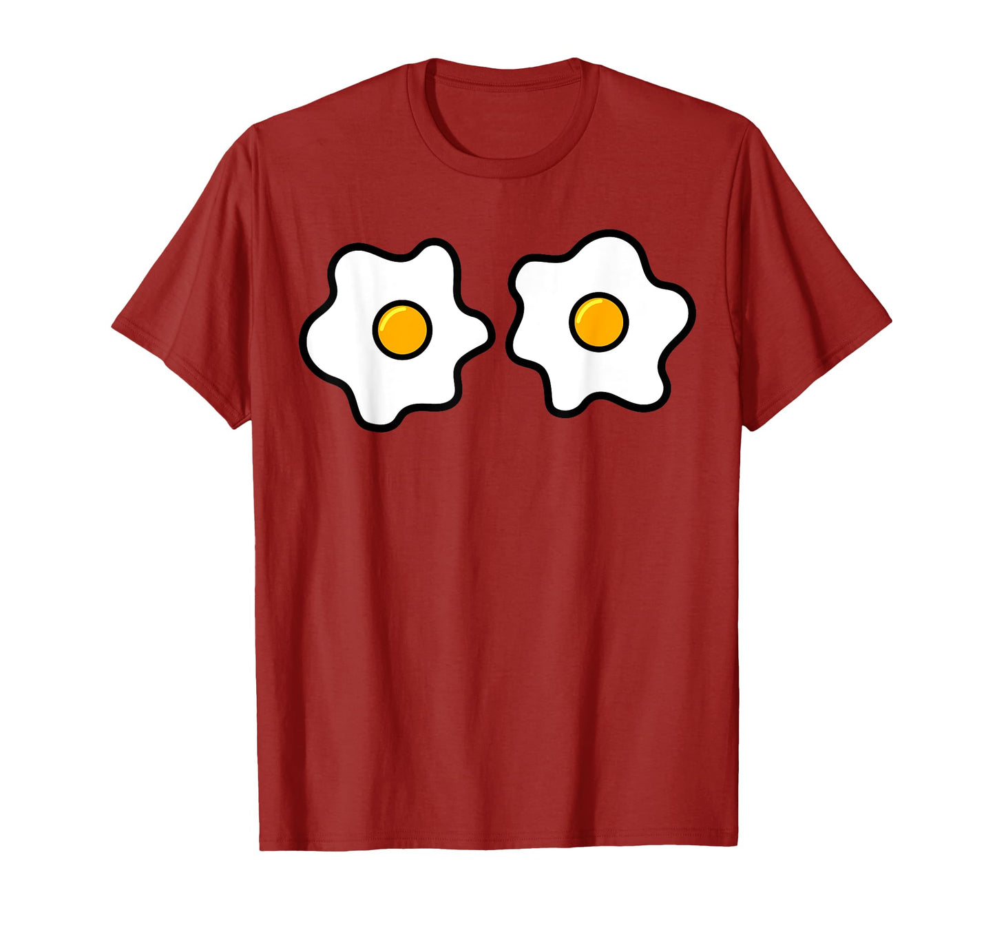 Funny Egg Boobs, Fried Egg Lovers Egg Eyes Halloween Costume T-Shirt