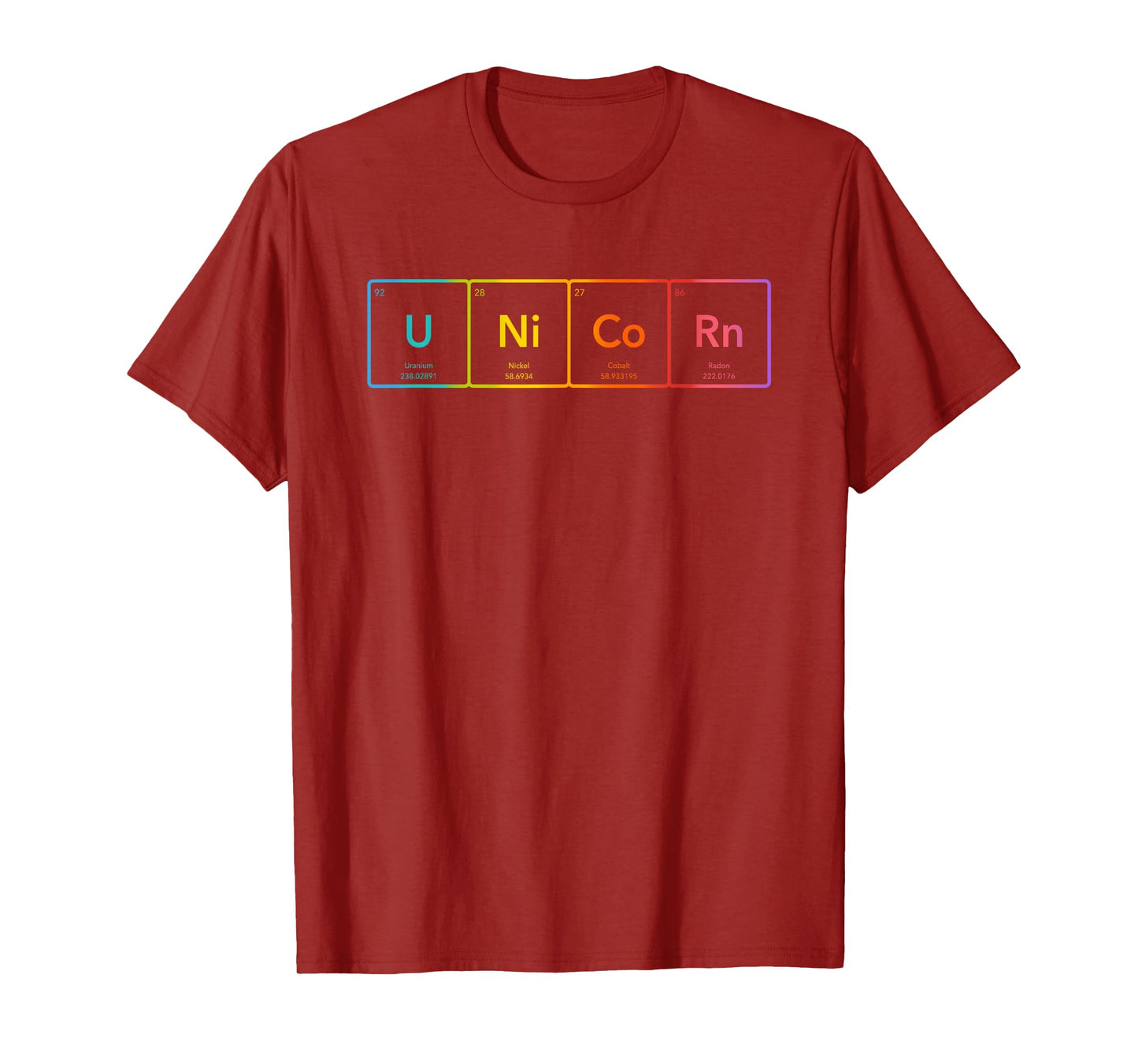 Periodic Table of Elements Rainbow Unicorn T-Shirt T-Shirt