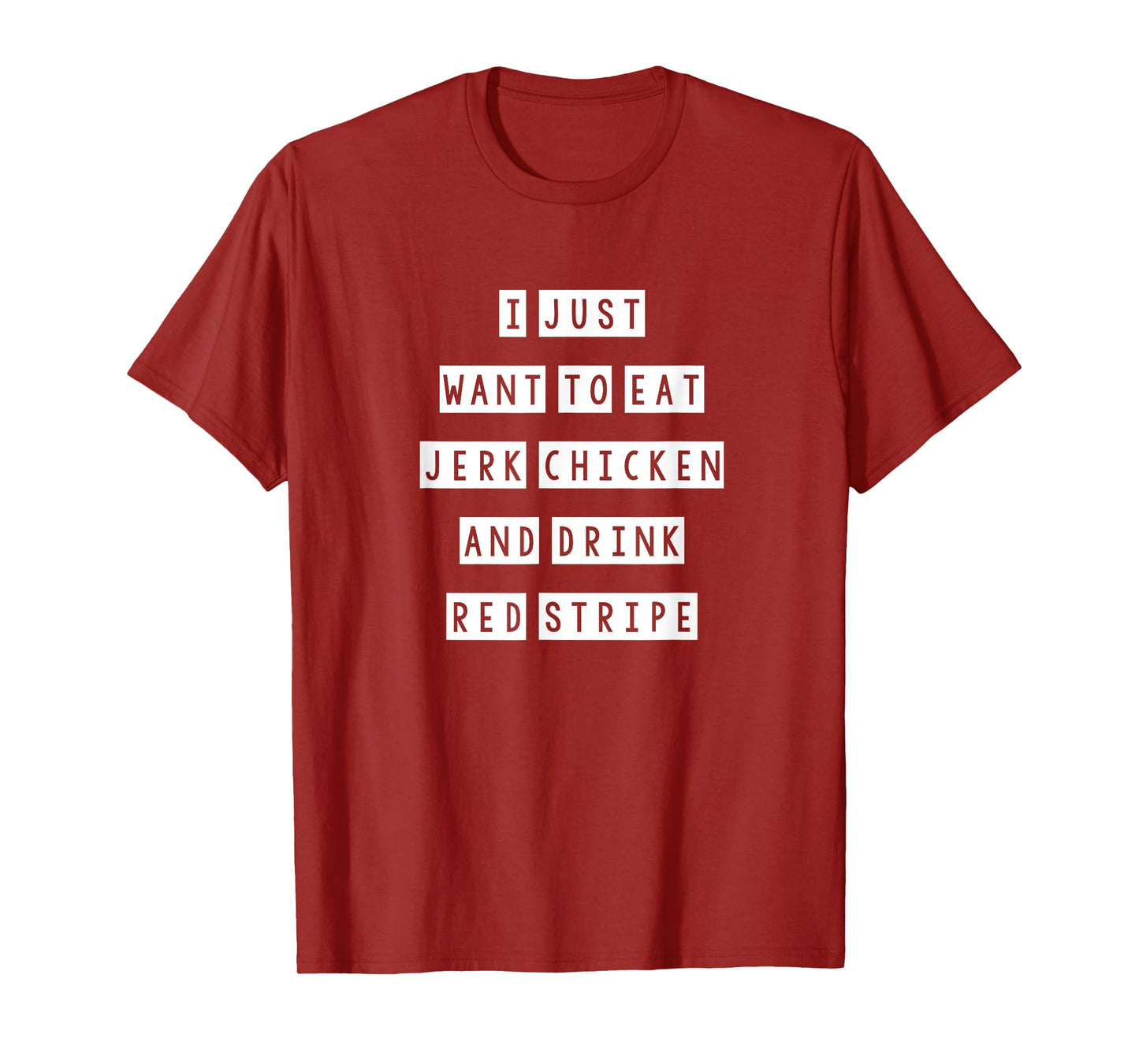 Jerk Chicken and drink red stripe, Jamaican Food T-Shirt