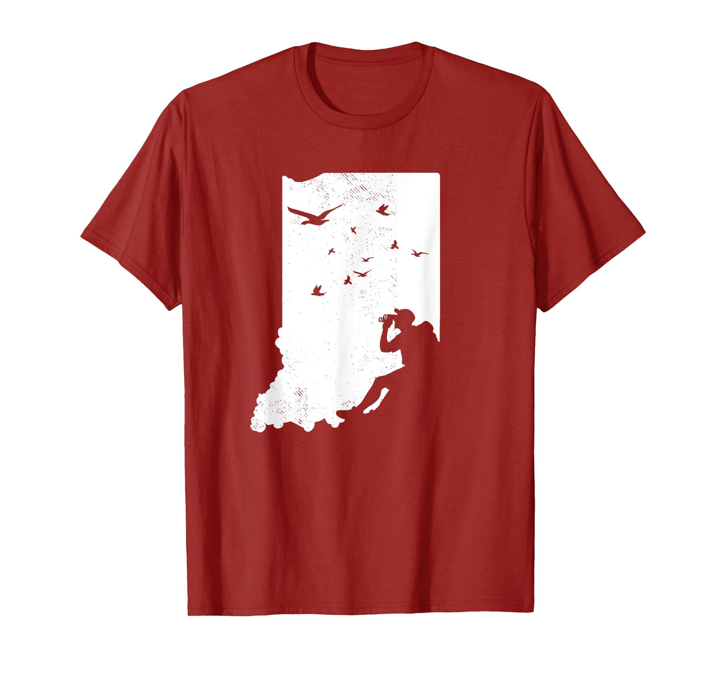 Indiana Bird Watching Design Birding Binoculars Birdwatcher T-Shirt