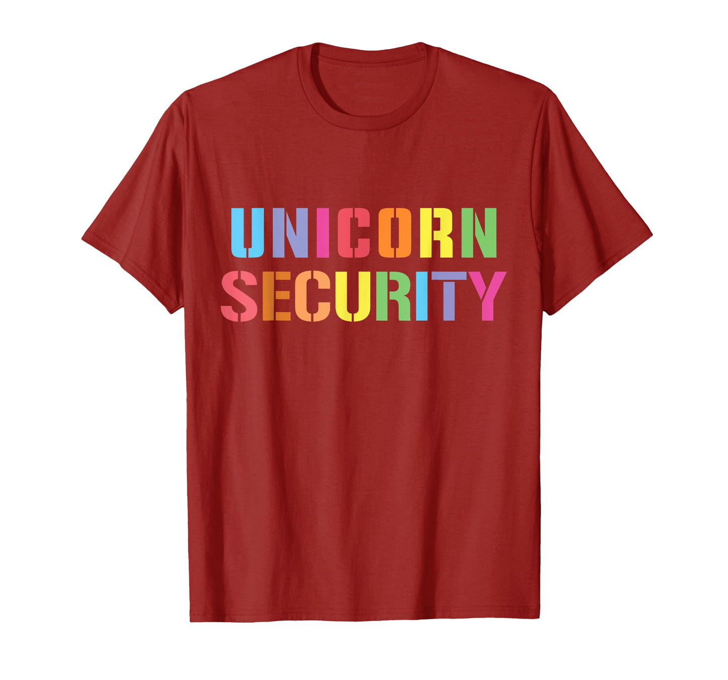 Halloween Dad Mom Daughter Adult Costume, Unicorn Security T-Shirt