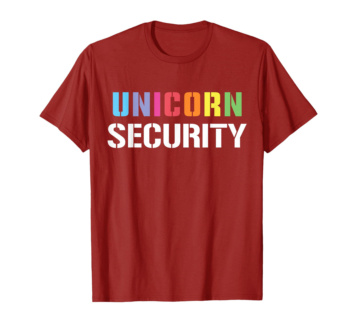 Halloween Dad Mom Daughter Adult Costume, Unicorn Security T-Shirt