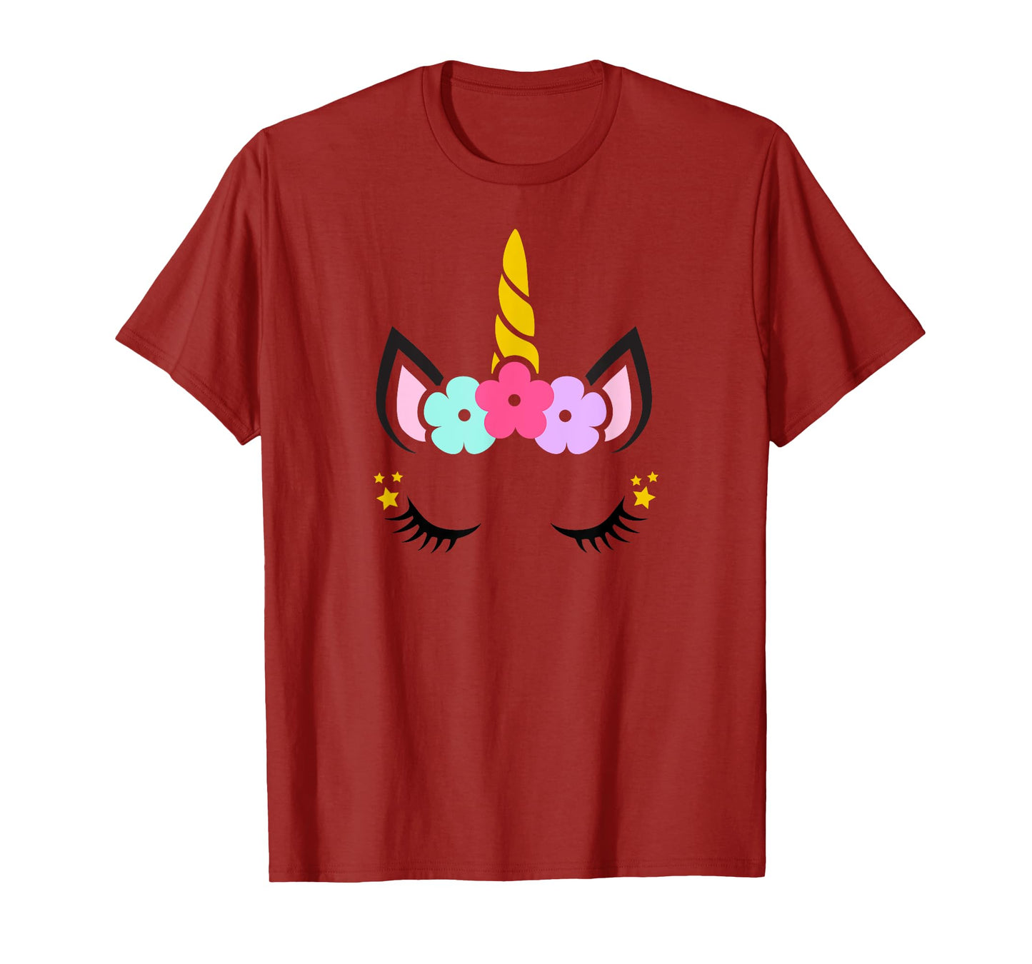 Unicorn Face Birthday T-Shirt