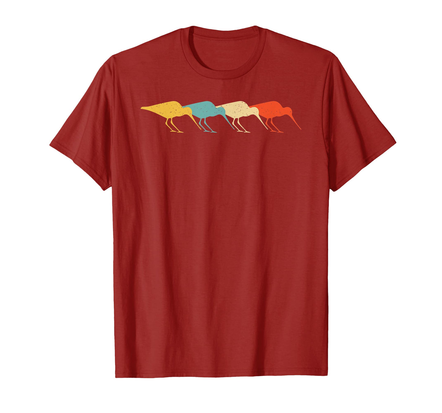 Curlew Vintage Retro Wader Bird Animal Lover 60s 70s Gift T-Shirt