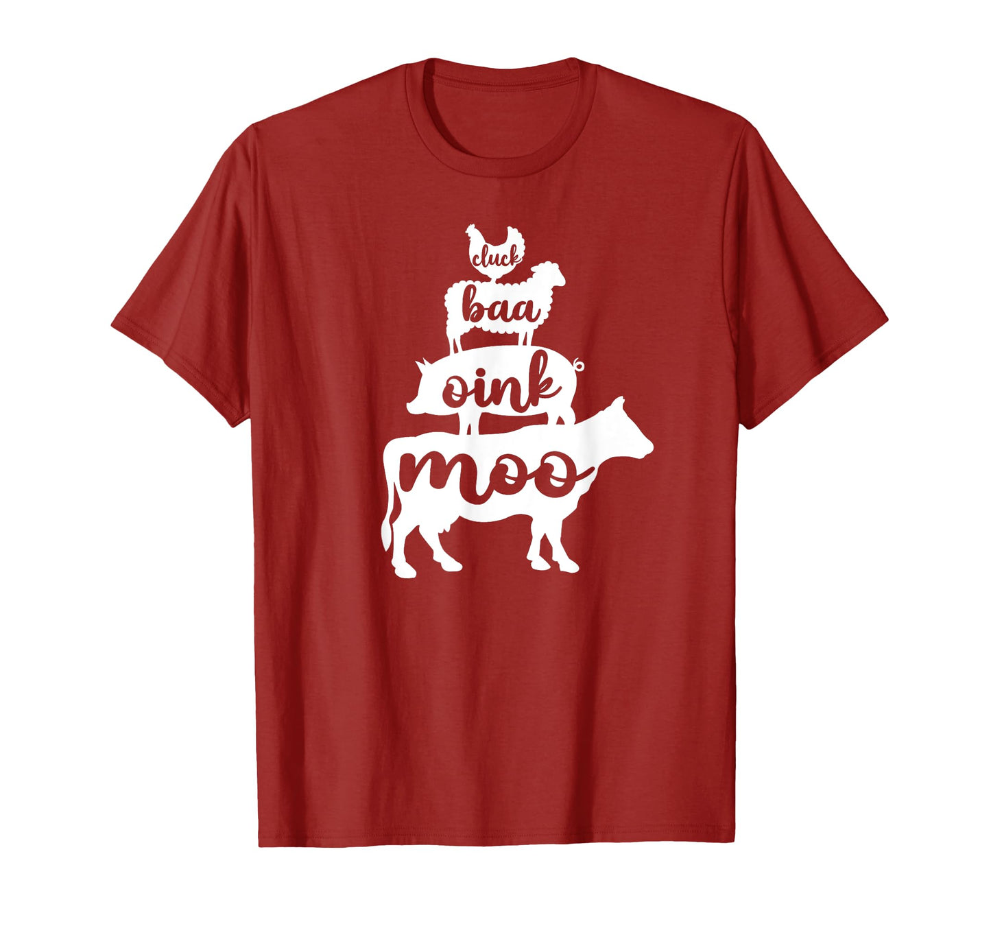 Oink Cluck Baa Moo Birthday, Pig, Chicken, Cow, Farmer T-Shirt