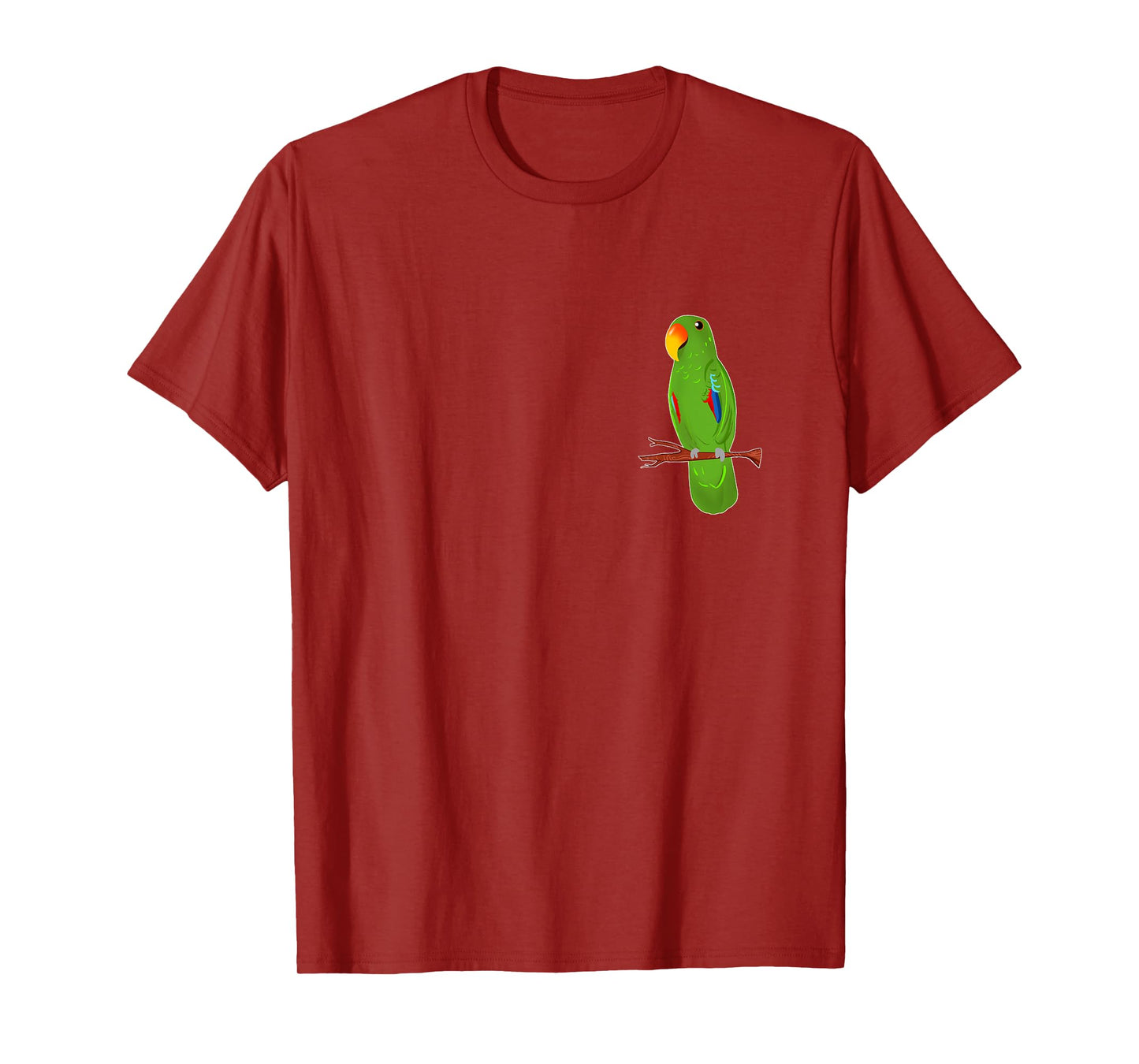 Green Eclectus Parrot Cute Drawing T-Shirt