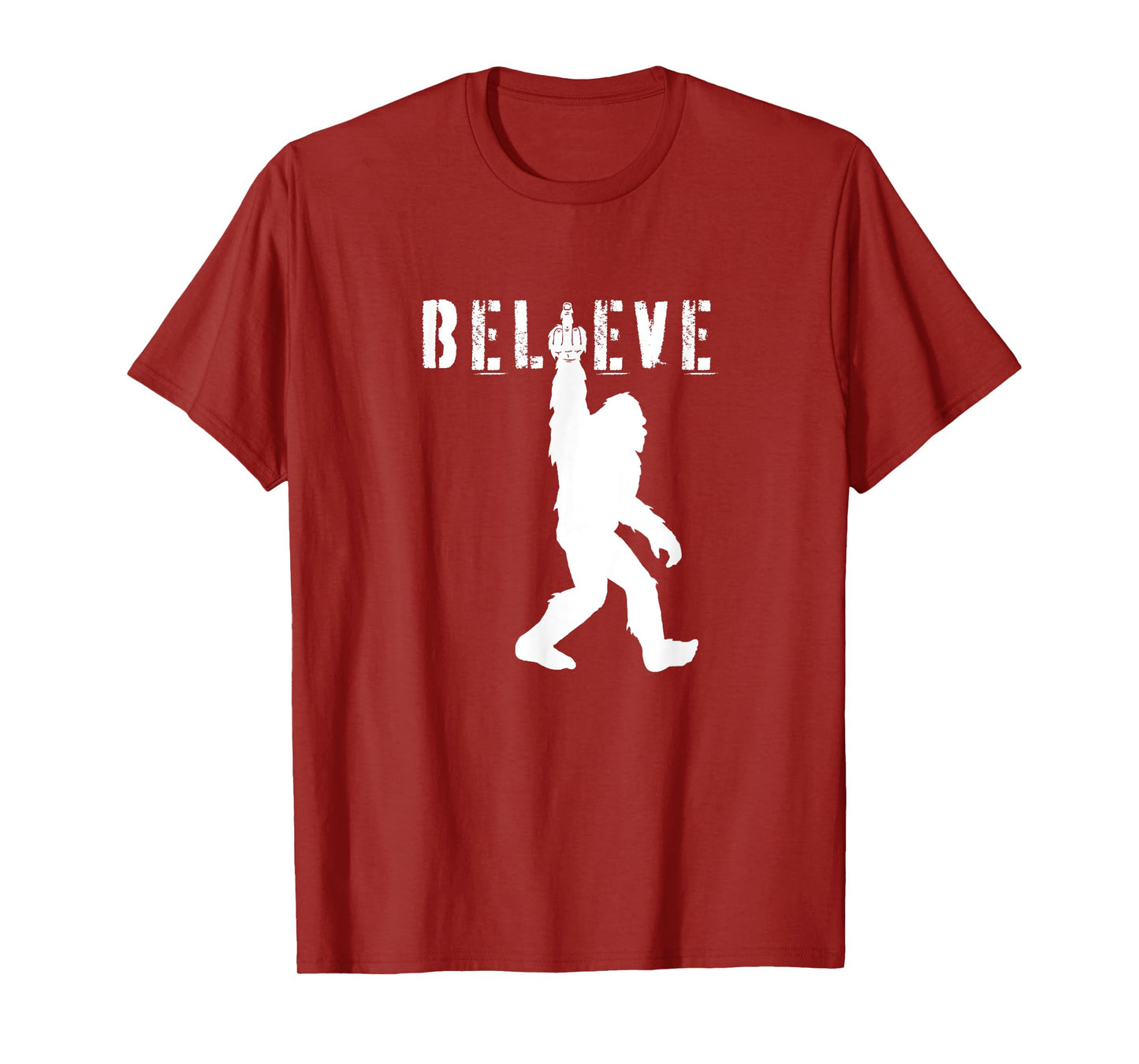 Funny Bigfoot Middle Finger for Sasquatch Believers T-Shirt