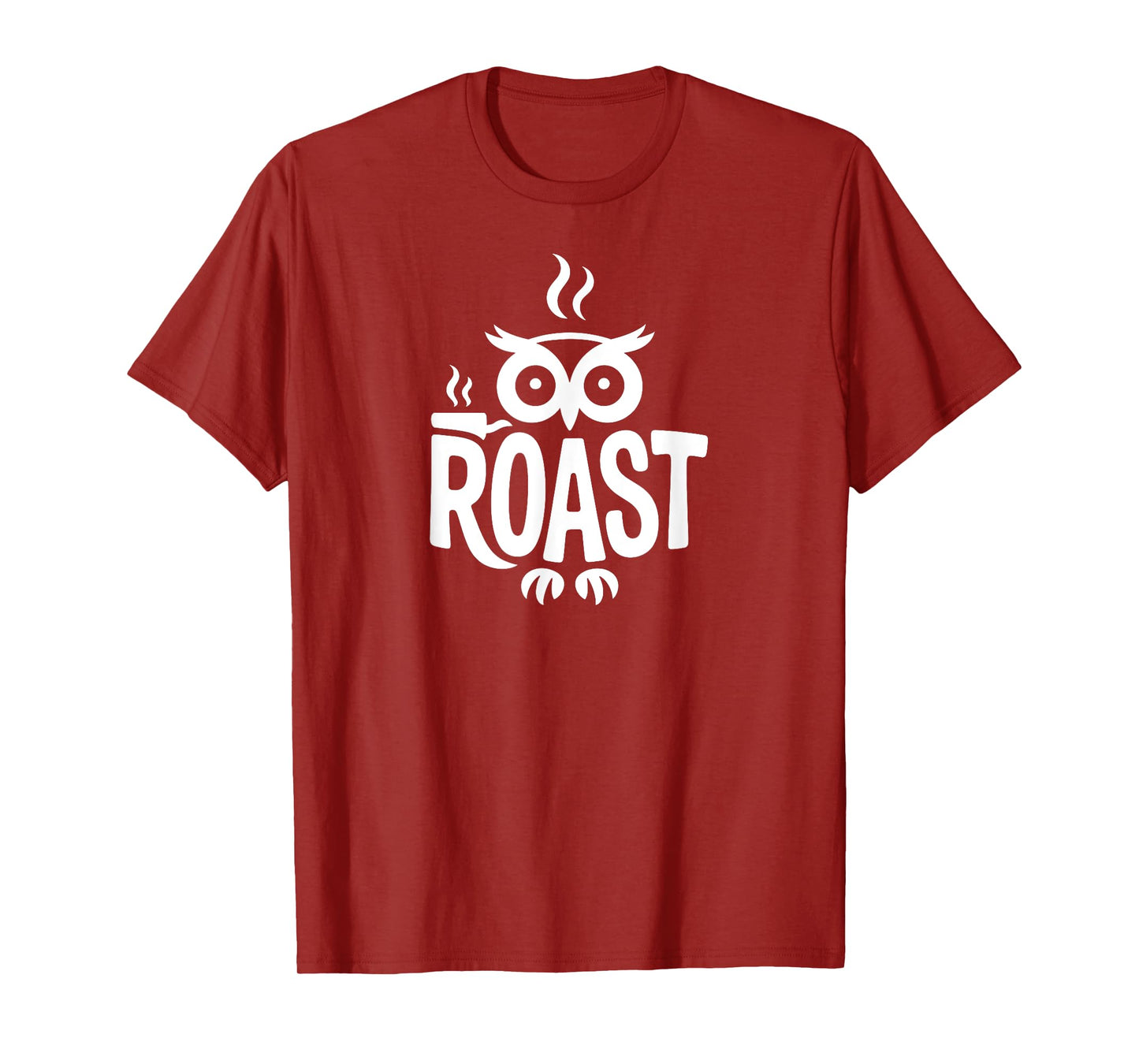 Roast Owl Word Art - Coffee, Caffeine & Night Owl Design T-Shirt