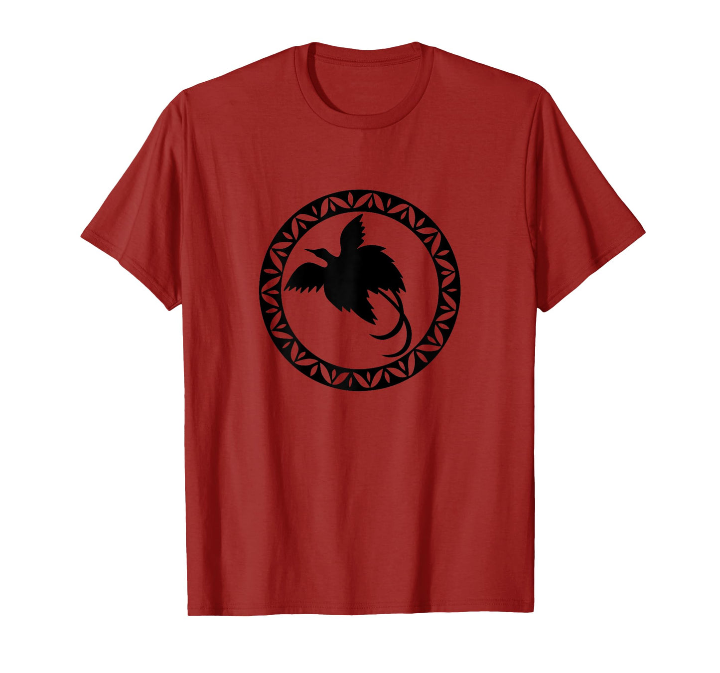 Womens Women - Papua New Guinea Bird Of Paradise in Tribal Circle T-Shirt