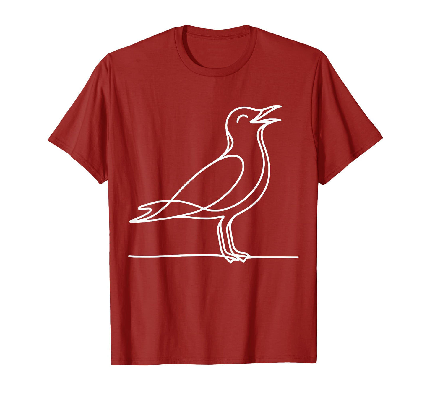Line Art Bird & Ornithologist Laughing Gull T-Shirt