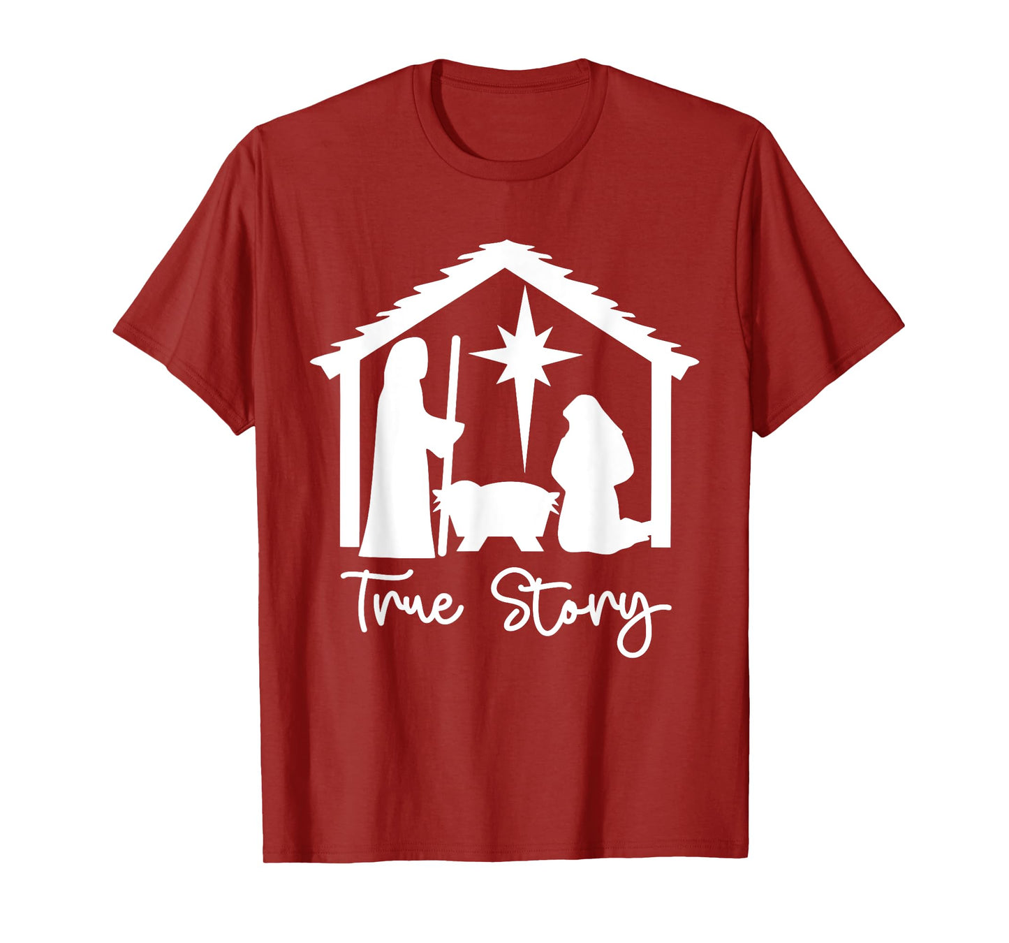 Christian Religious Christmas Nativity Scene True Story T-Shirt