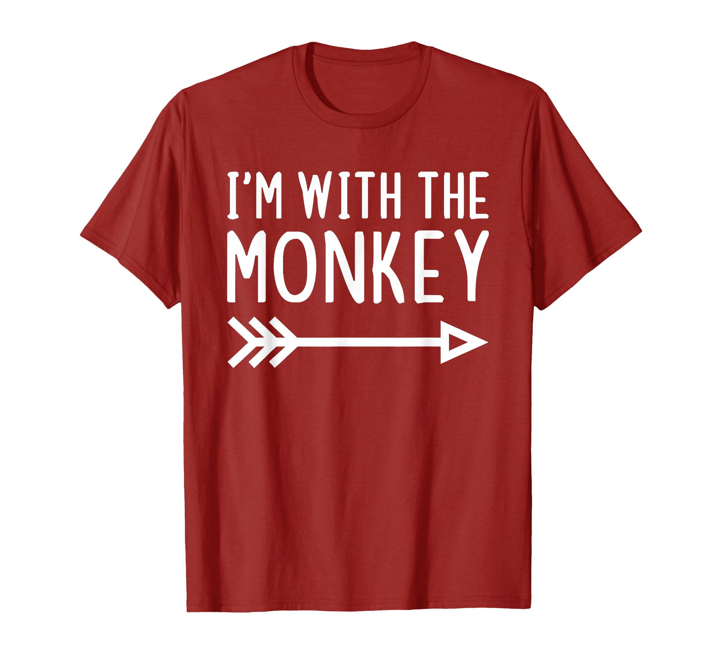 I'm With The Monkey Funny Matching Halloween Couple Costume T-Shirt