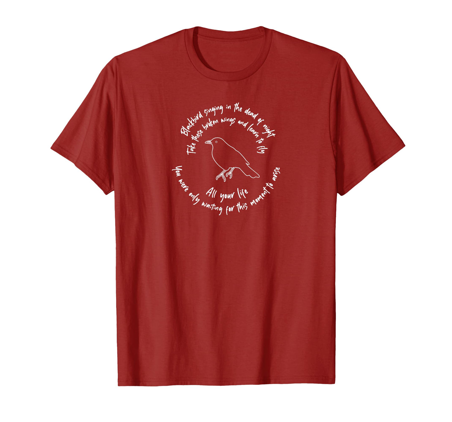 Blackbird Singing in The deceased of Night Bird Lyrics Tie T-Shirt