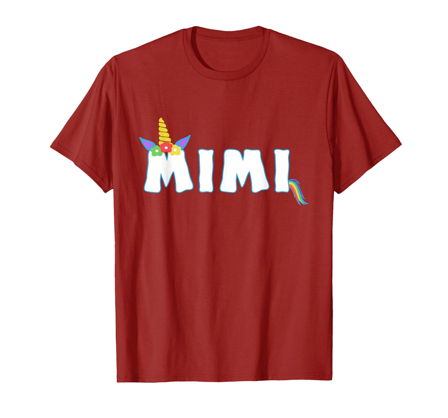 Unicorn Birthday Girl Funny Mimi Grandma Family T-Shirt