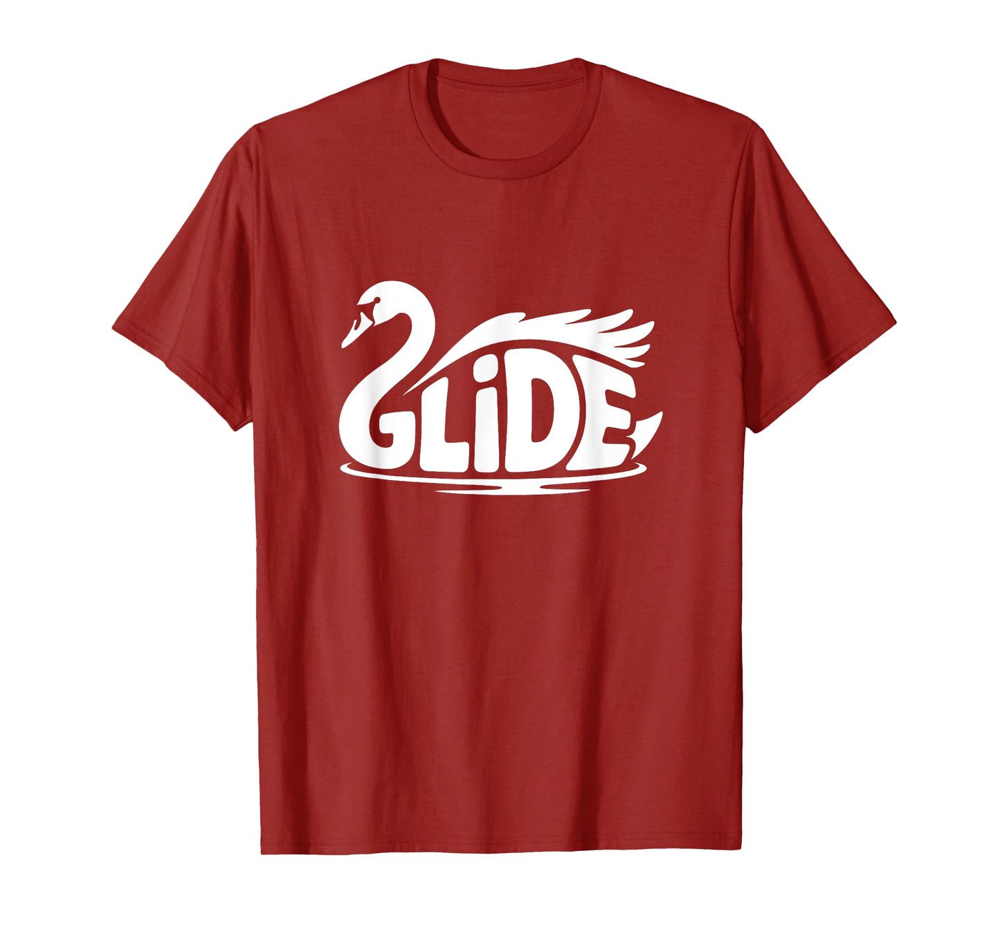 Glide Swan Word Art - Calm Nature & Graceful Animal Design T-Shirt