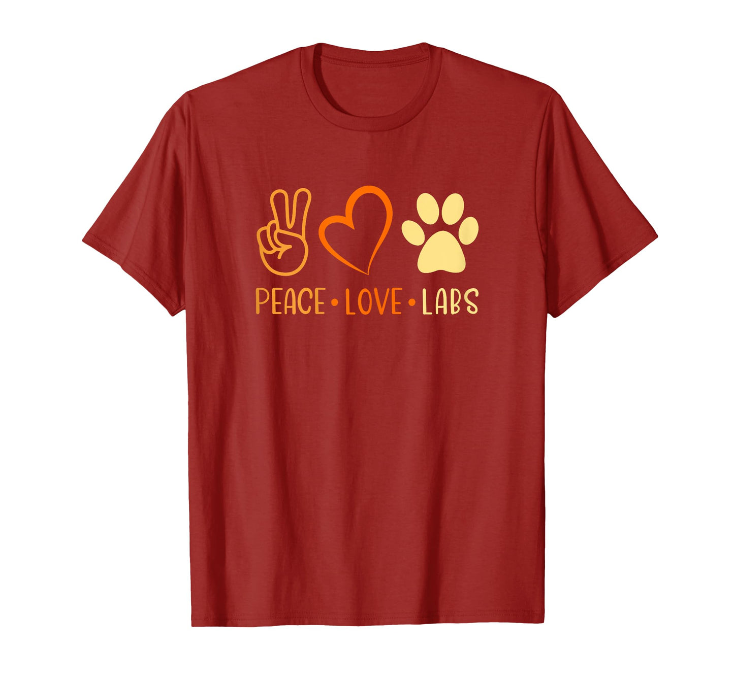Peace Love Yellow Labs Labrador Lab Mom Fall Autumn T-Shirt