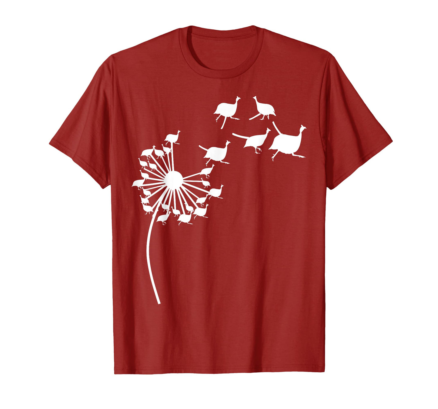 Dandelion Guinea fowl Flower, Floral Guinea fowl Tree T-Shirt