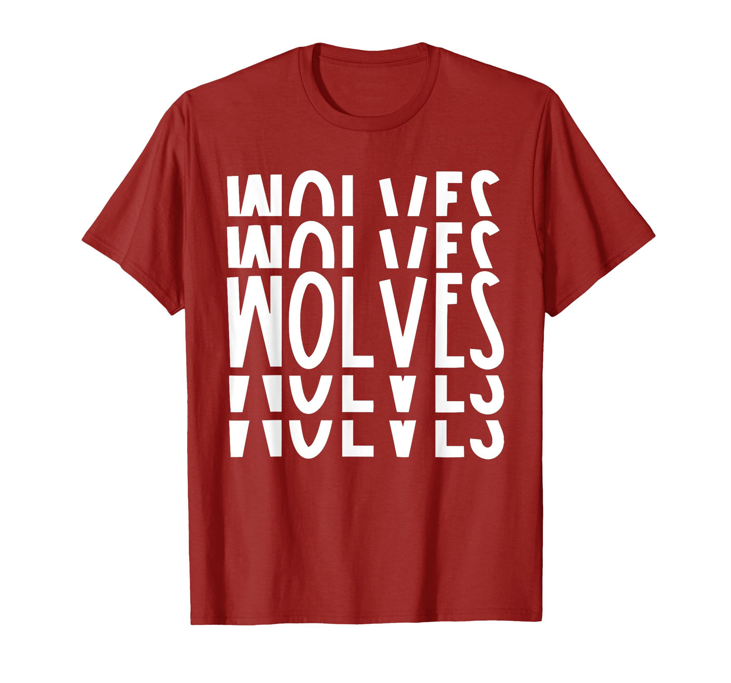Wolves School Sports Team Mascot Town Go College Athlete T-Shirt