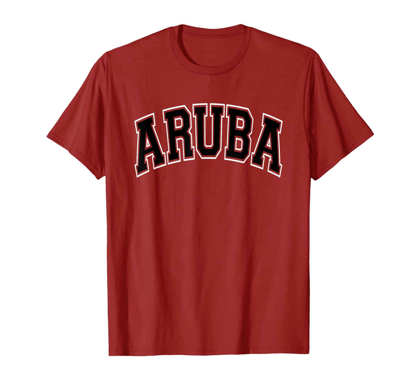 Aruba Arched Black Text T-Shirt