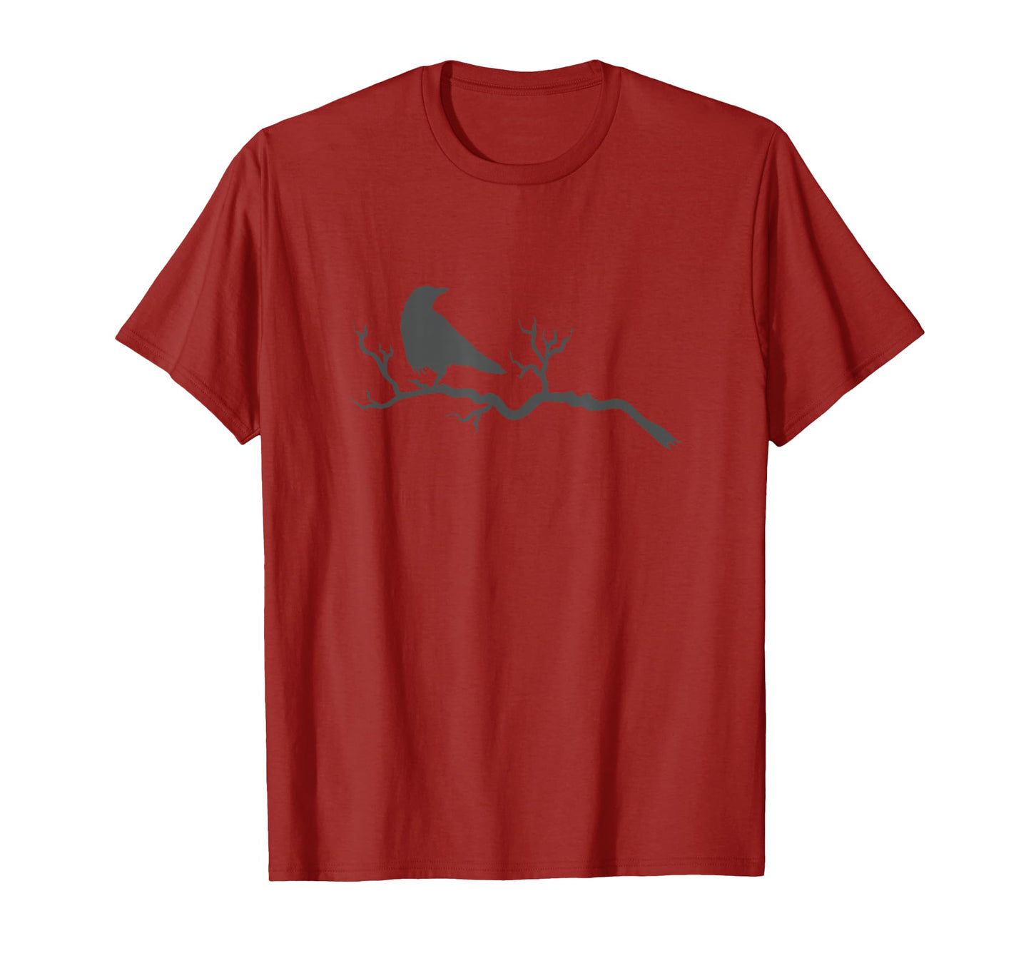 Raven on a Branch Crow Bird Animal T-Shirt