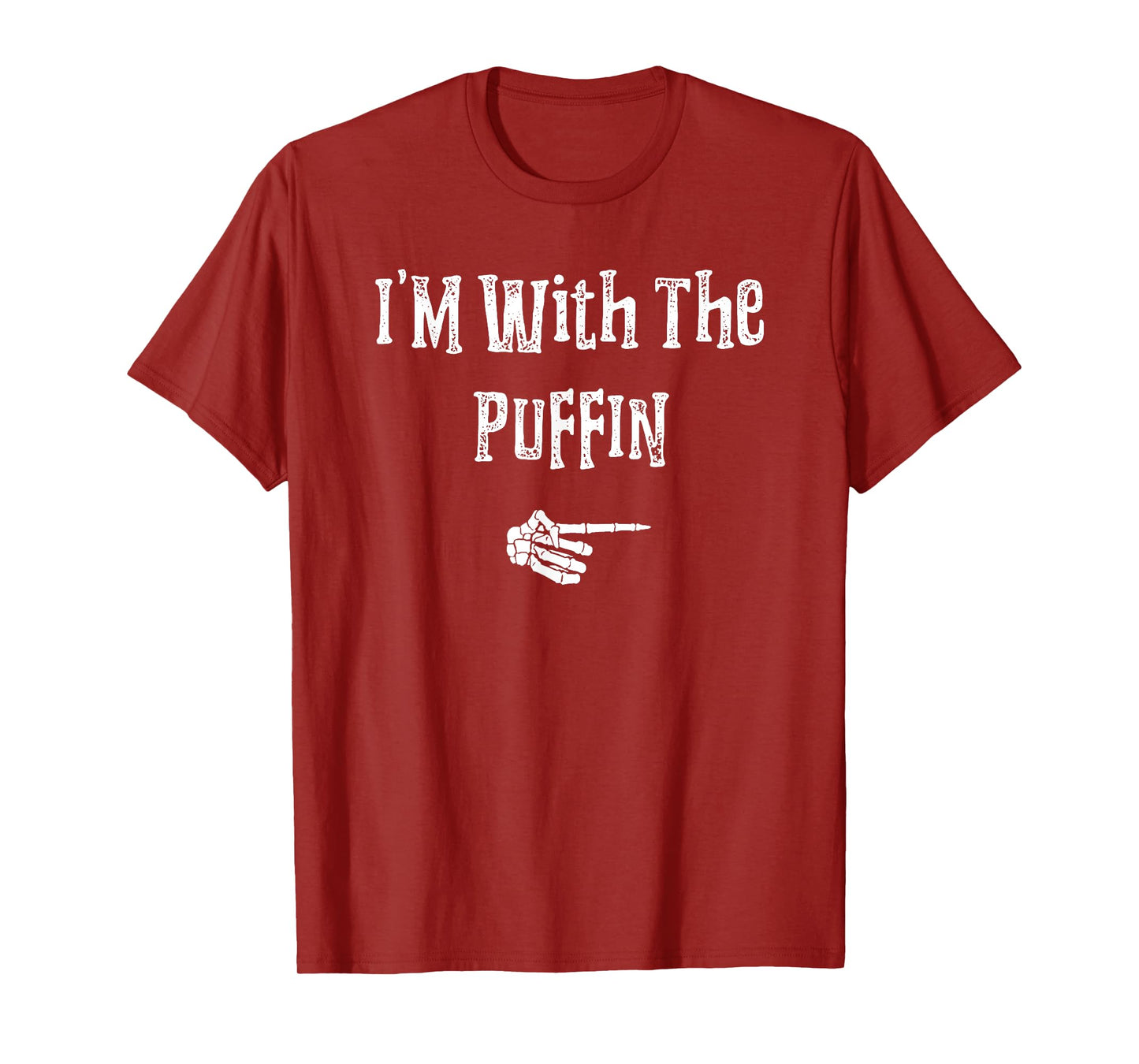 I'm With Puffin Bird Halloween Costume Funny Couple Matching T-Shirt