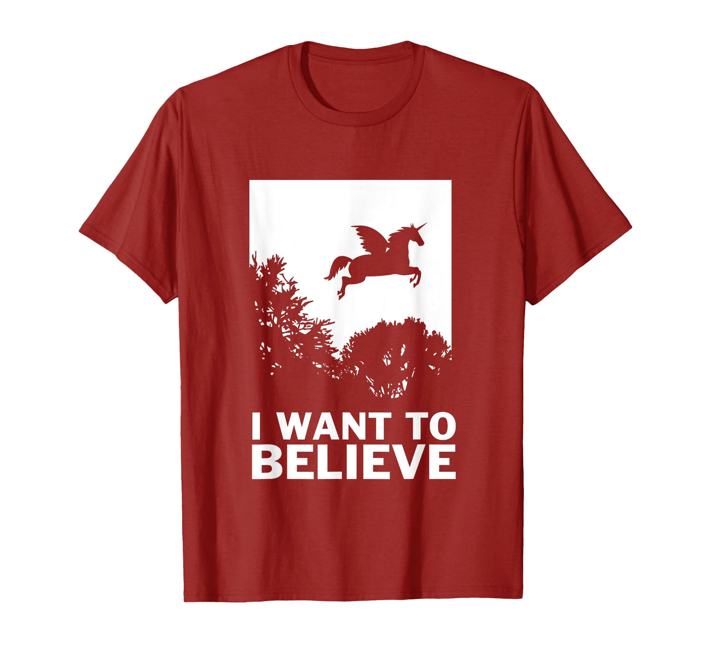 I Want To Believe Unicorns T-Shirt - UFO Conspiracy Flying