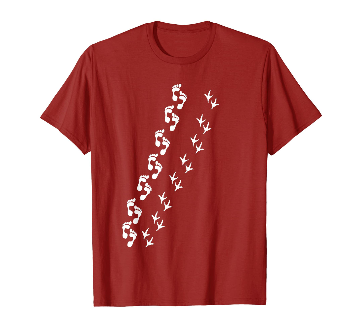 Farm Bird Chicken Footprint Human Footprint Human Chicken T-Shirt