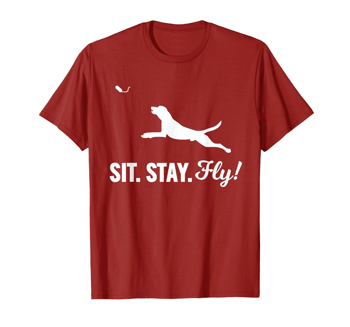 Dock Diving Dog Gift For Lab | Dog Sit Stay Fly Men Women Girls Kids T-Shirt