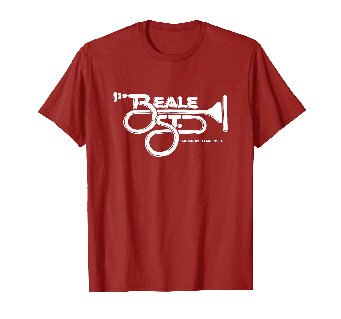 Beale Street Memphis Trumpet Graphic T-Shirt