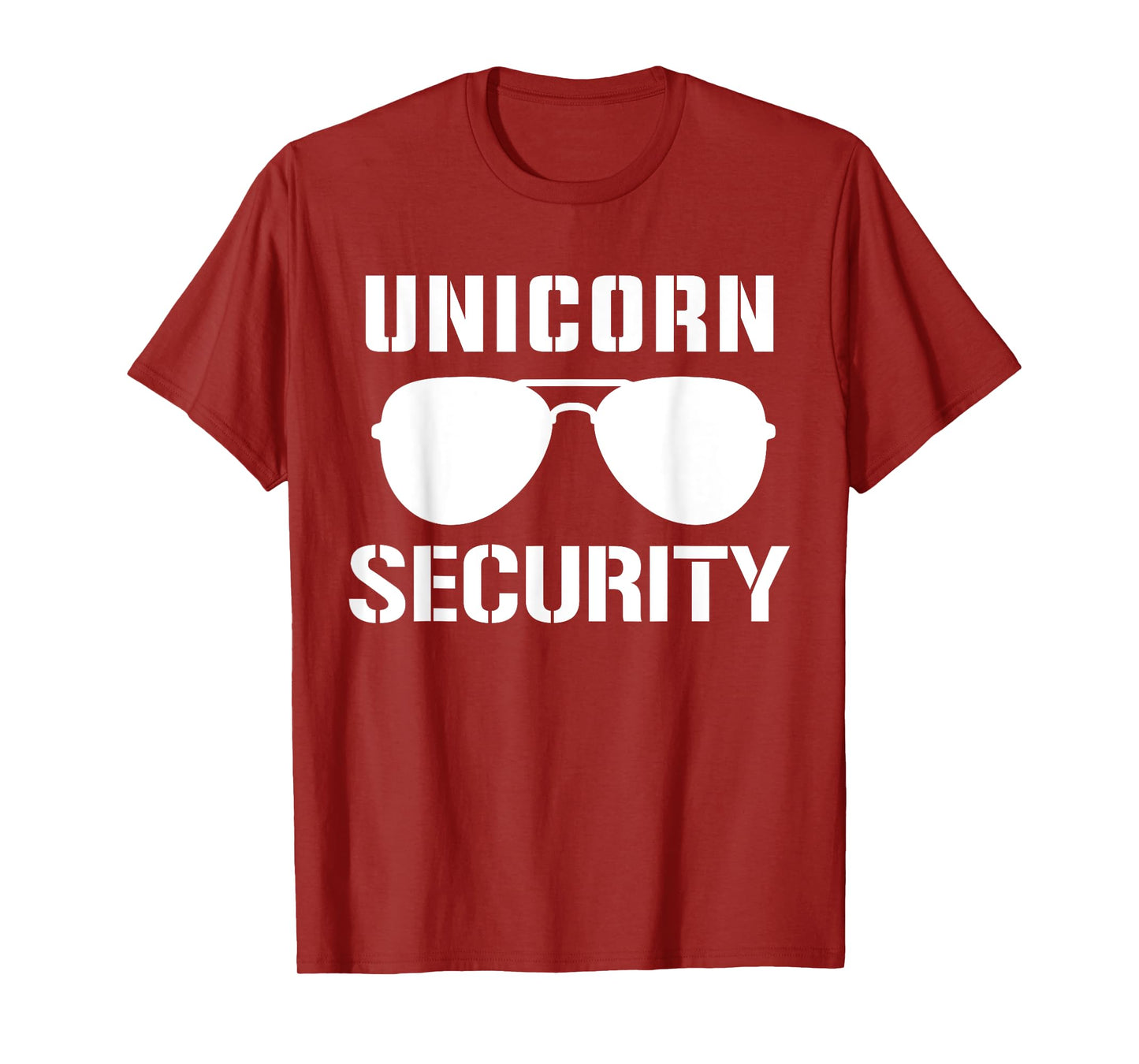 Halloween Dad Mom Daughter Adult Costume, Unicorn Security T-Shirt