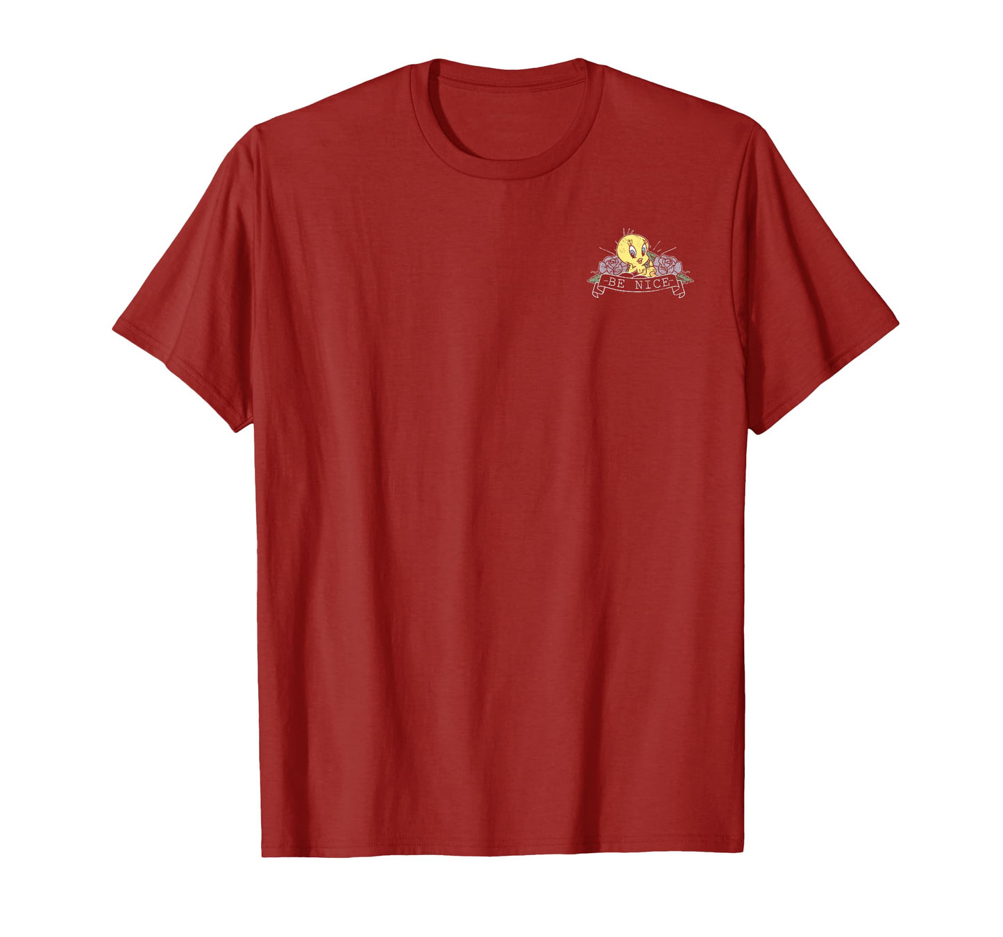 Looney Tunes Tweety Bird Be Nice Pocket T-Shirt