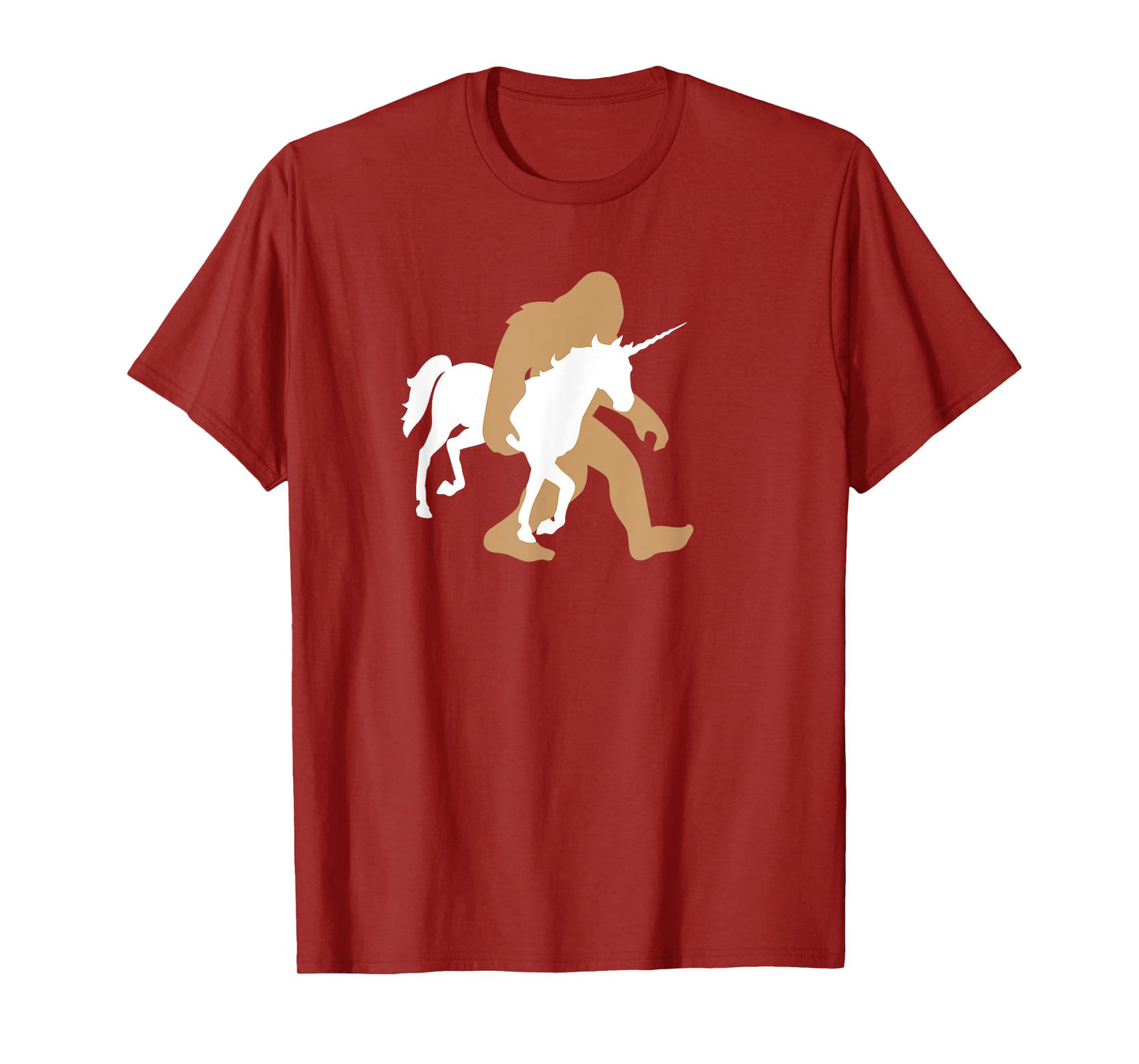 Bigfoot Carrying Unicorn Funny Cute Sasquatch Gift T-Shirt