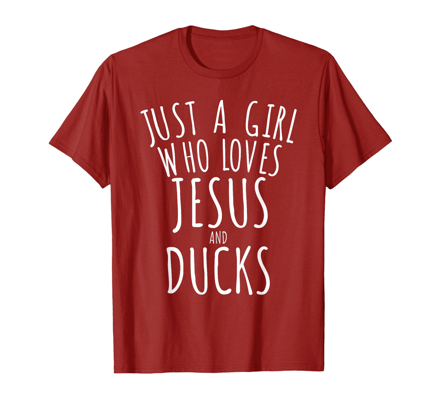 Just a Girl who Loves Jesus and Ducks T-Shirt Funny T-Shirt