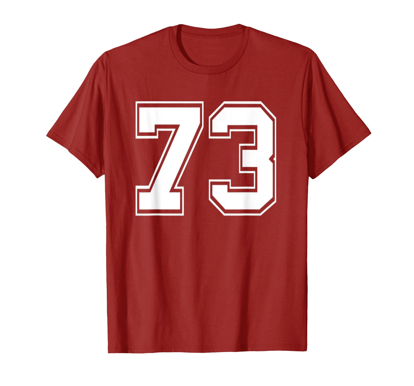 Number 73 TShirt Baseball Football Soccer Birthday T-Shirt