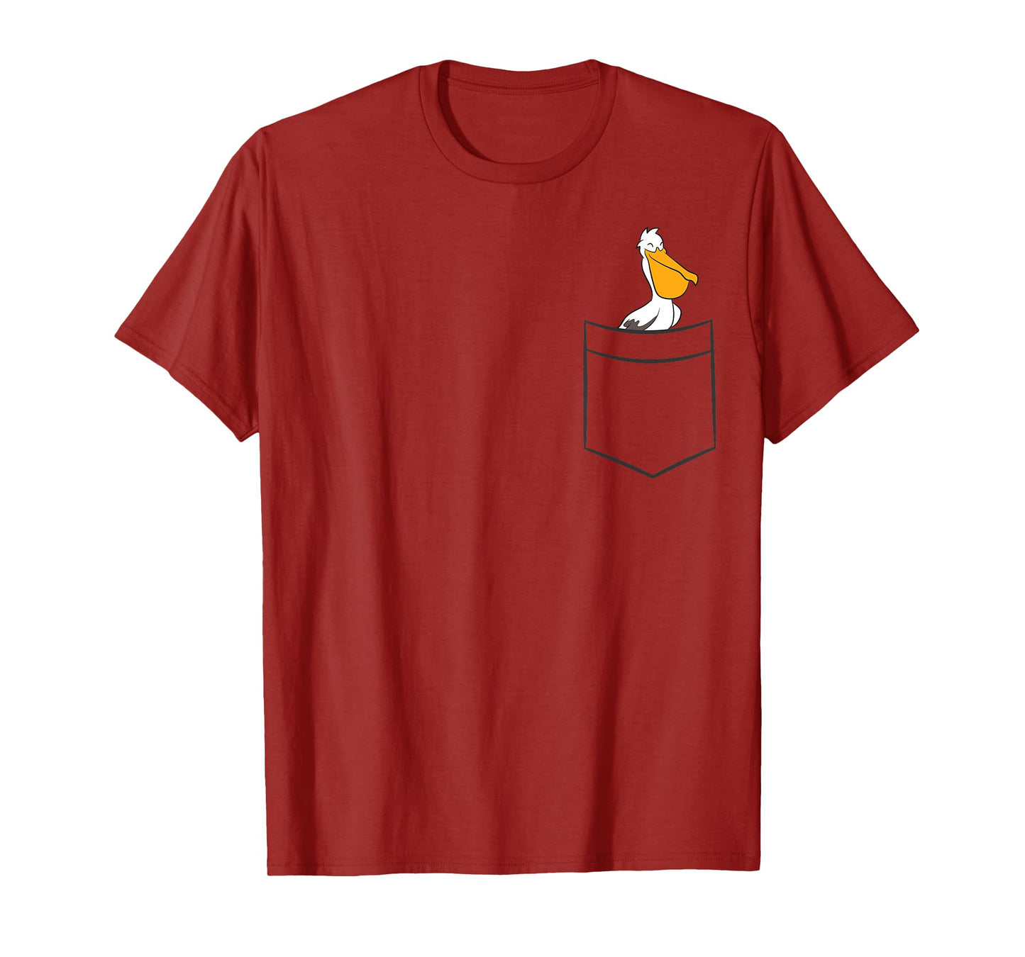 Pelican In The Pocket Cute Pocket Pelican Bird T-Shirt