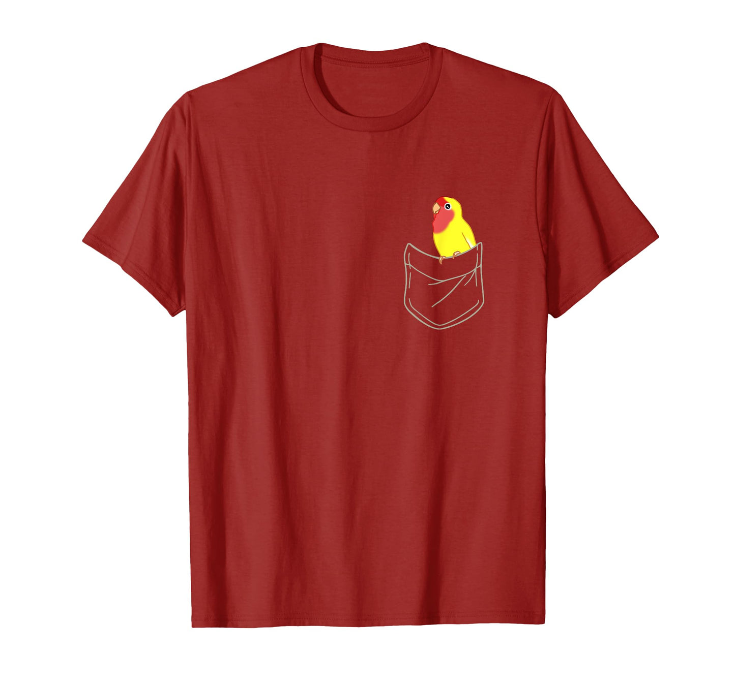 Pocket Yellow Lovebird Cute Peach Faced Lovebird Birb memes T-Shirt