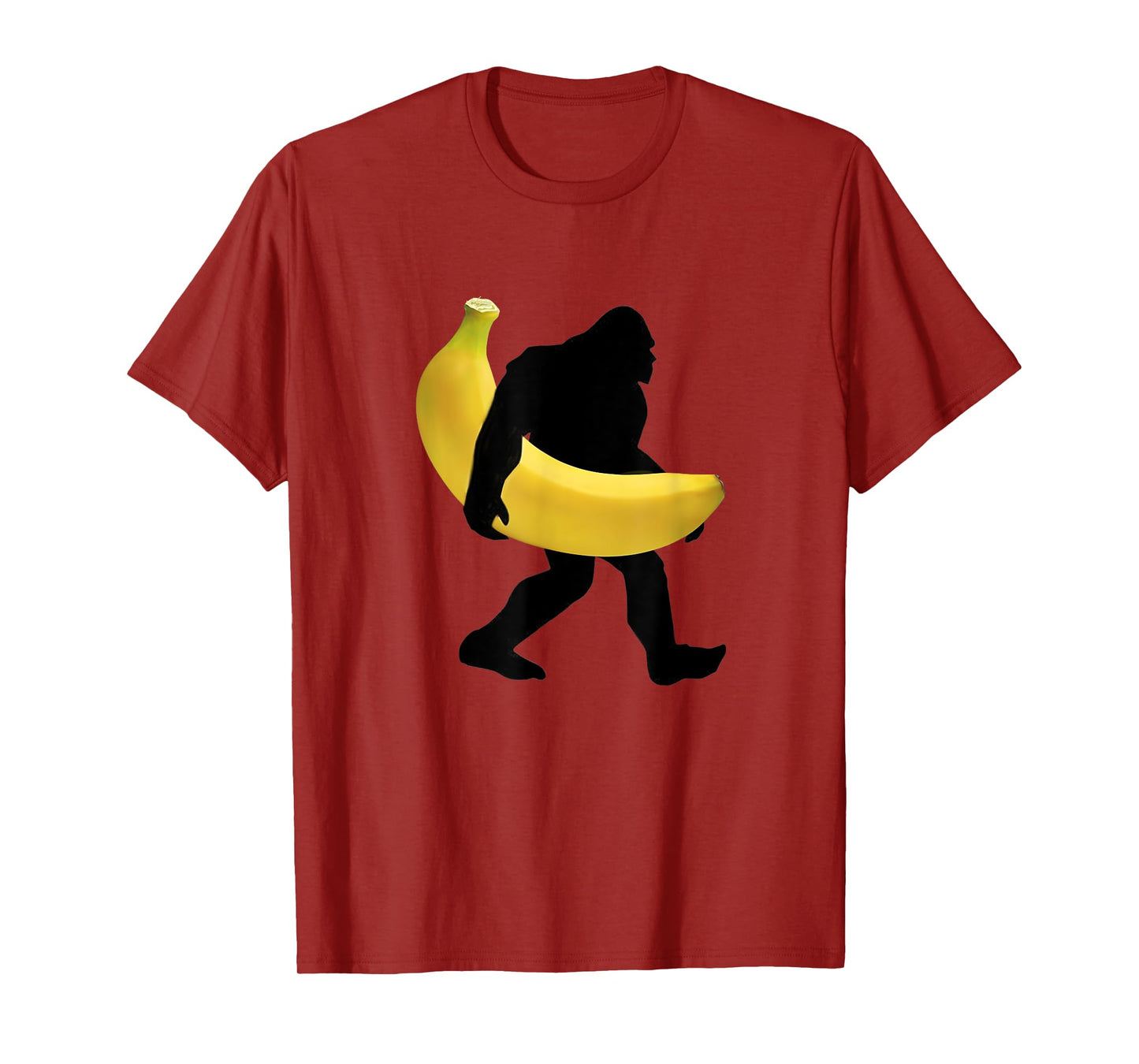 Bigfoot Carrying Banana Fruit Shirt Vegan SasQuatch Gorilla T-Shirt