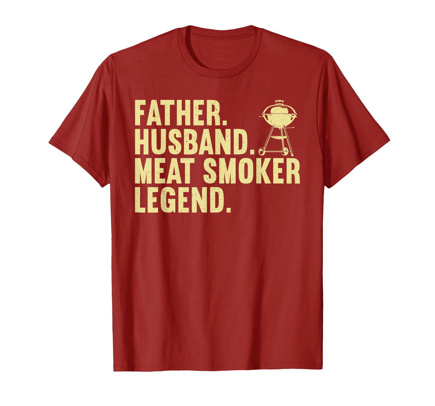 Cool Meat Smoking Art For Father Husband BBQ Meat Griller T-Shirt